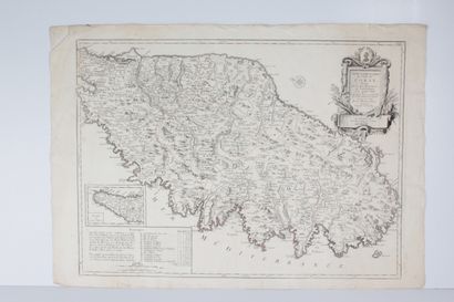 JAILLOT (Bernard). Carte particulière de l'isle de Corse divisée par ses dix provinces...