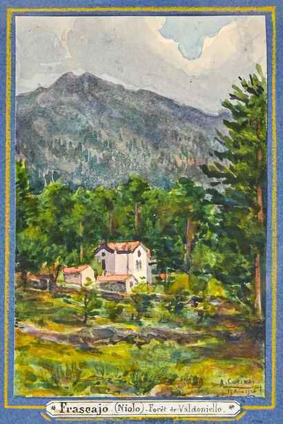 Mathieu Corizzi (1891-1976) Frascajo, Forêt de Valdoniello

Aquarelle sur papier,...