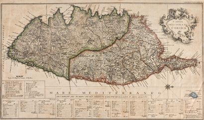 Gebauer, Johan Justus Carta dell’Isola di Corsica. Édité par Halle, 1773, in Fortsetzung...