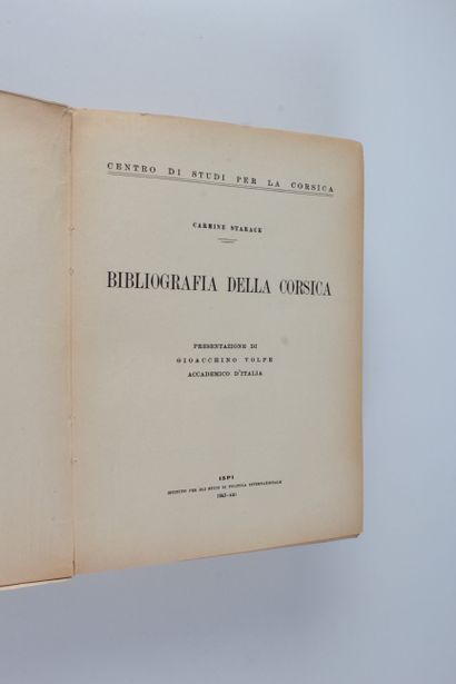 Starace, Carmine Bibliografia della Corsica / presentazione di Gioacchino Volpe....