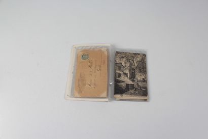 [Cartes postales] Préparation de la teinture des filets. Tomasi, Ajaccio ; Types...