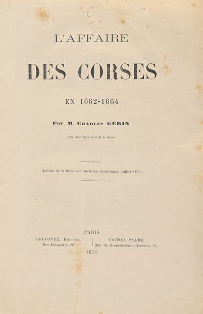 Regnier Desmarais (abbé) Histoire des démeslez de la Cour de France avec la Cour...