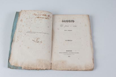 Viale, Salvatore Saggio di prose e versi di... - Paris : Anthelme Boucher, 1828....