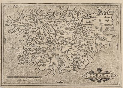 ORTELIUS, Abraham Corsica. Entre 1573 et 1608. 16,5 x 23,5. Tirage en noir.