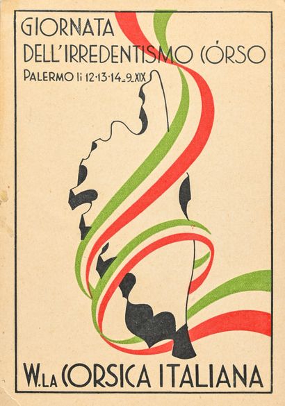 [Cartes postales] Giornata dell’irredentismo Corso. Palermo li 12-013-14 -9-XIX (...