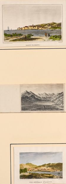 [Lot photographies et gravures] 3 photographies, un diplôme XXe et 11 Gravures XIXe,...