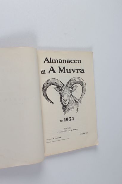 Almanaccu di A Muvra per 1934 In-8°, broché. Bel ex.