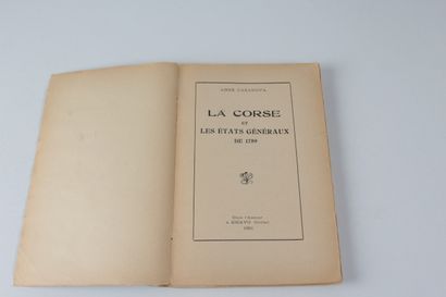 Casanova, Abbé La Corse et les États généraux de 1789. - Zicavo : chez l’auteur,...