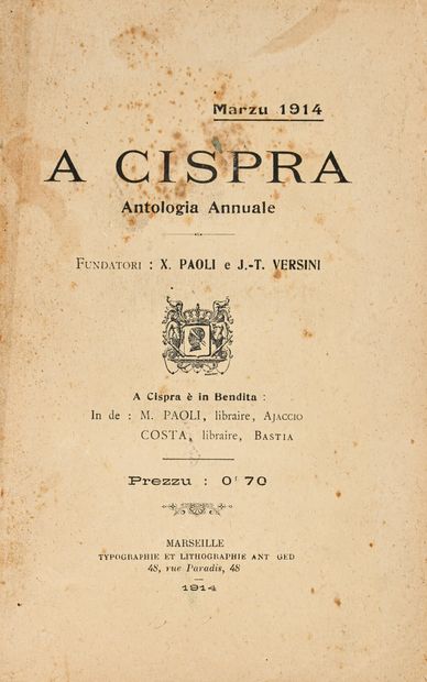 Paoli, X. et Versini, J. T A Cispra antologia annuale. Fundatori... - Marseille :...