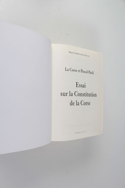 Avon-Soletti, Marie-Thérèse La Corse et Pascal Paoli. Essai sur la constitution de...