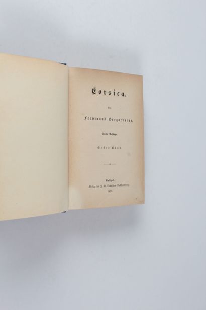 Gregorovius, Ferdinand Corsica. - 3. aufl. - Stuttgart : Verlag der J.G. Cotta'schen...