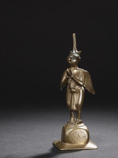 null Figure de Garuda 
Bronze patiné et argent
Inde, Imachal Pradesh, XVIIe siècle
H....