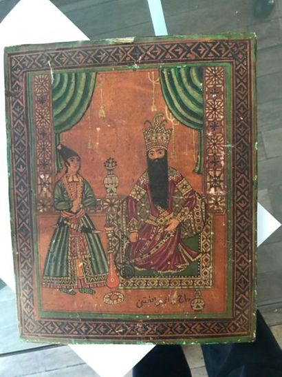 null Miroir persan
Papier mâché laqué
Iran, circa 1900
H. 25 cm AR

Provenance :...