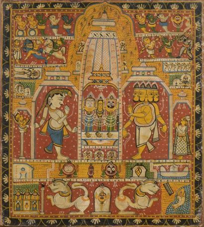 null Peinture Pattachitra - La Trilogie de Jagannath
Pigments polychromes sur toile...