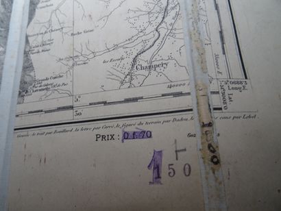 null A box containing about a hundred old maps, mainly maps of localities in the...