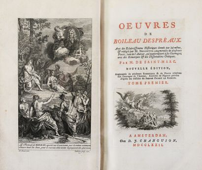 null BOILEAU (Nicolas). oeuvres. 

Paris, Changuion, 1772. 

5 volumes in-8, veau...