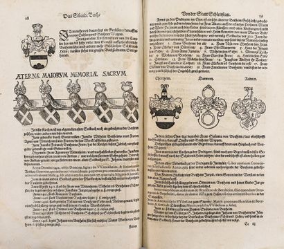 null HERTZOG (Bernhard). Chronicon Alsatiae. 

Strasbourg, Bernard Jobin, 1592. [16]-155-1bl-239-1bl-131-1bl-312-233-3bl-[3]-1bl....