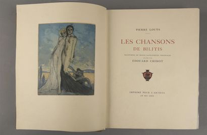 null LOUS (Pierre). Les Chansons de Bilitis. S. l. [Paris], Pour l'Artiste et ses...
