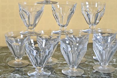 null BACCARAT, Harcourt model

Suite of twelve water glasses in cut crystal with...