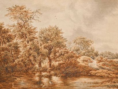 null TAVERNIER DE JUNQUIERES (1742 - ?)

Landscape. Drawing wash of bistre and grey....