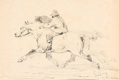 null Ecole lyonnaise du XIXe siècle

Lot de 4 dessins :

- Alexandre DUBUISSON (1865...