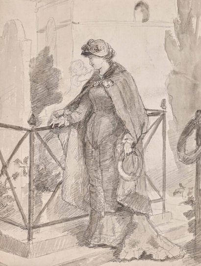 null Edouard François ZIER (1856 - 1924)

Femme devant une tombe. Crayon et lavis...