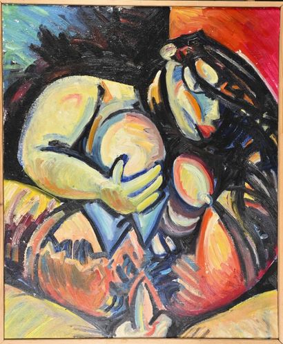 null School of the 20th century

Seated Nude

Gouache on canvas

H. 64,5 cm - L....
