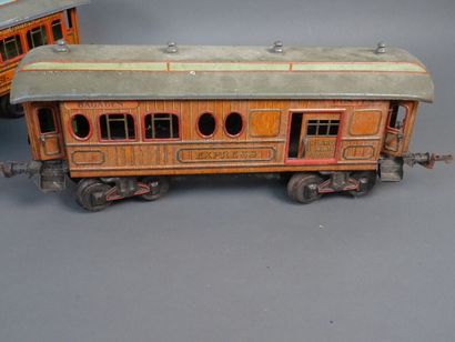 null Lot of O and 1 scale trains including three locomotives and 5 cars.

A set of...