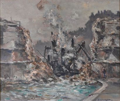 null Louis BISSINGER (1899-1978)

Demolition of the Guillotiere Bridge

Oil on isorel,...