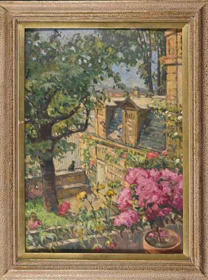 Jean GALLAND (1880-1958) 
Le jardin fleuri...