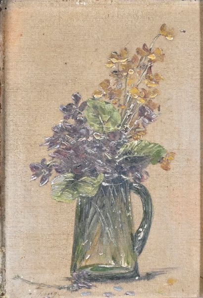 null Frédéric Charles JUNG (1865-1936)

Bouquet de violettes

Huile sur isorel signée...