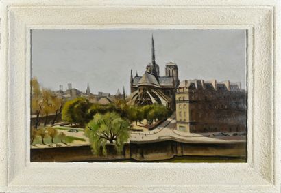 André TZANCK (1899-1990) 
Paris. L'Ile Saint-Louis...