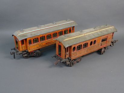 null Lot of O and 1 scale trains including three locomotives and 5 cars.

A set of...