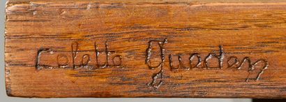 null Colette GUEDEN (1905-1999)

Importante table en chêne à plateau rectangulaire...