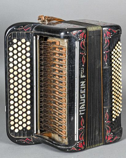 Maugein Frères chromatic accordion five rows...