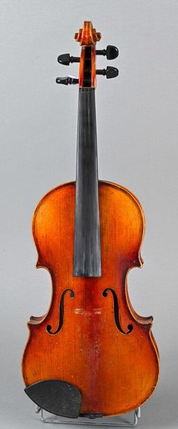  German violin by Hopf, year 1976, with the label. Two-piece back 358 mm. Good condition...