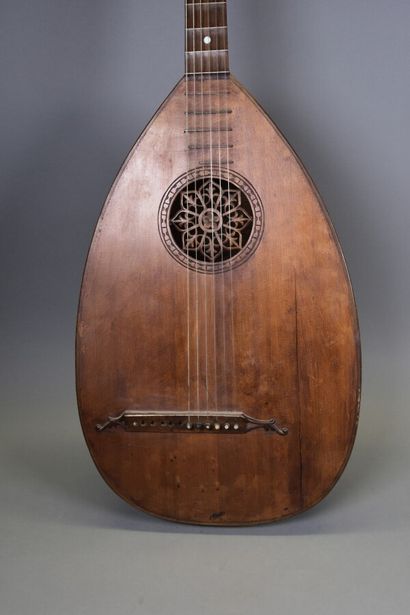 null Theoretical lute guitar with twelve strings, signed d'Orso at the bottom of...