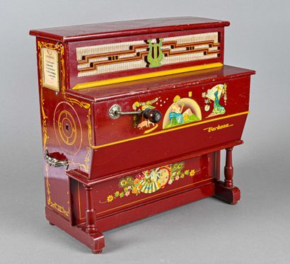 null Organillo n°728 Spanish music box, Verbena brand, made around 1950. Four pieces....