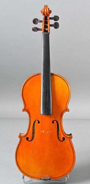  Violin from Laberte's workshop in Breton model with label and iron mark. One piece...