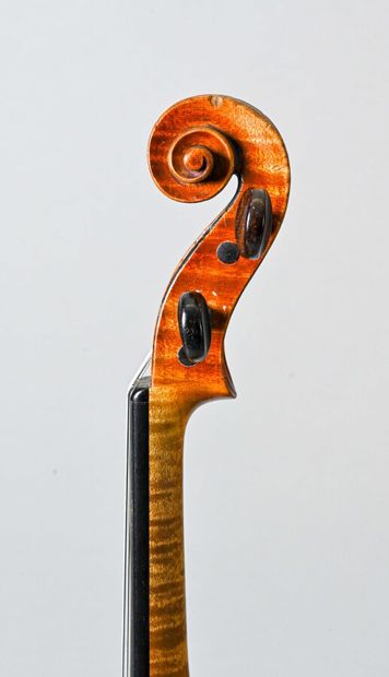  Mirecourt violin made around 1880, bearing the label of Ferdinand Gagliano, neck...