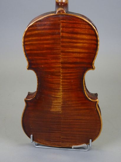  Violin with Barabas Melchior label year 1916, made in Kronstadt, Germany. Two-piece...