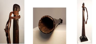 null Bambara, Mali, mid 20th c.

Buru" transverse horn

Wood, fabric

H : 41 cm

Elegant...