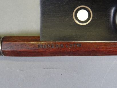 null Violin bow by François Lotte signed, mounted ebony and silver. Weight 62 grs...