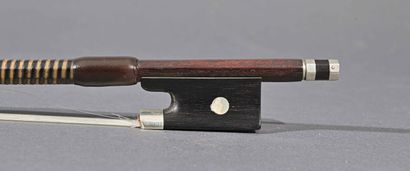 null Violin bow by Jérôme Thibouville Lamy signed Pikadoulak, mounted nickel silver....