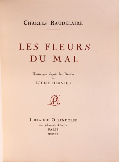 null BAUDELAIRE (Ch.). Les Fleurs du Mal. Illustrations after drawings by Louise...