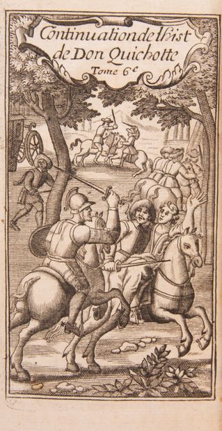  CERVANTES (M. de). History of the admirable Don Quixote of La Mancha. 
Lyon, Rigollet,...
