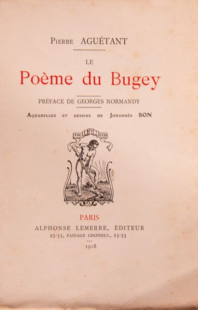 null Ain - AGUETANT (P.). Le poème du Bugey. Aquarelles et dessins de Johannès Son....