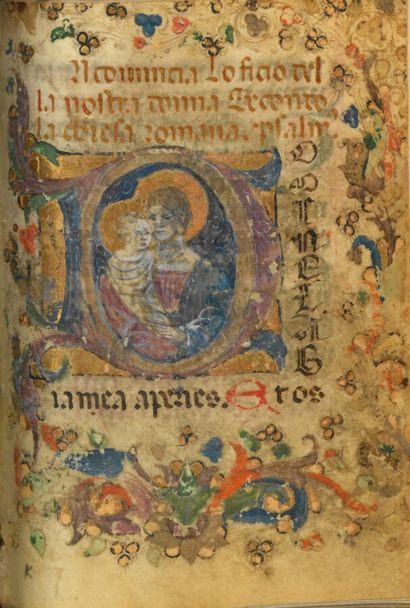 Livre d'Heures LIVRE D'HEURES. 2 manuscrits sur vélin de la première moitié du XVe....