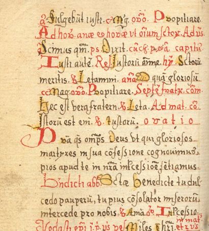 LIVRE DE PRIÈRES LIVRE DE PRIÈRES. Manuscrit en latin de la fin du XVe-début du XVIe,...