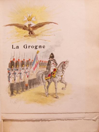 null ESPARBES (Georges d'). La Grogne. 

Paris, Juven, (1904). In-4°, red morocco,...